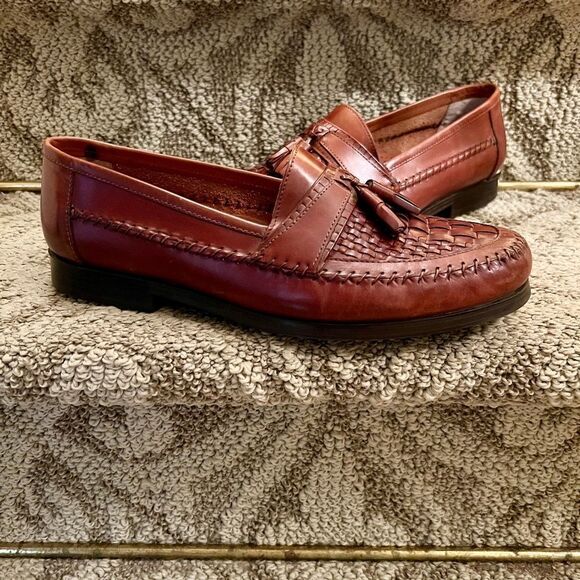 EUC Men's Giorgio Brutini Le Glove Newark Brown Leather Loafers Shoes Size 11 M - Picture 1 of 6